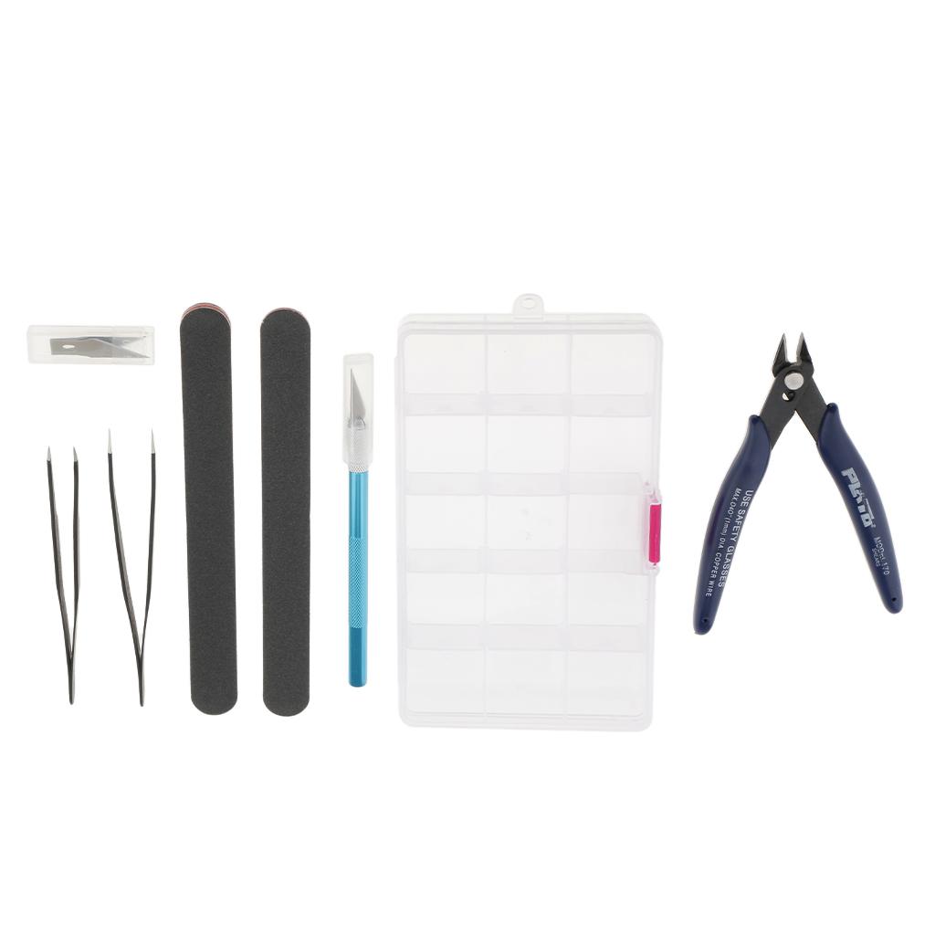 7 Pieces/Set Modeler Basic Tools Craft Set Model Building Tools Toys Game Supplies Tweezers Side Cutter