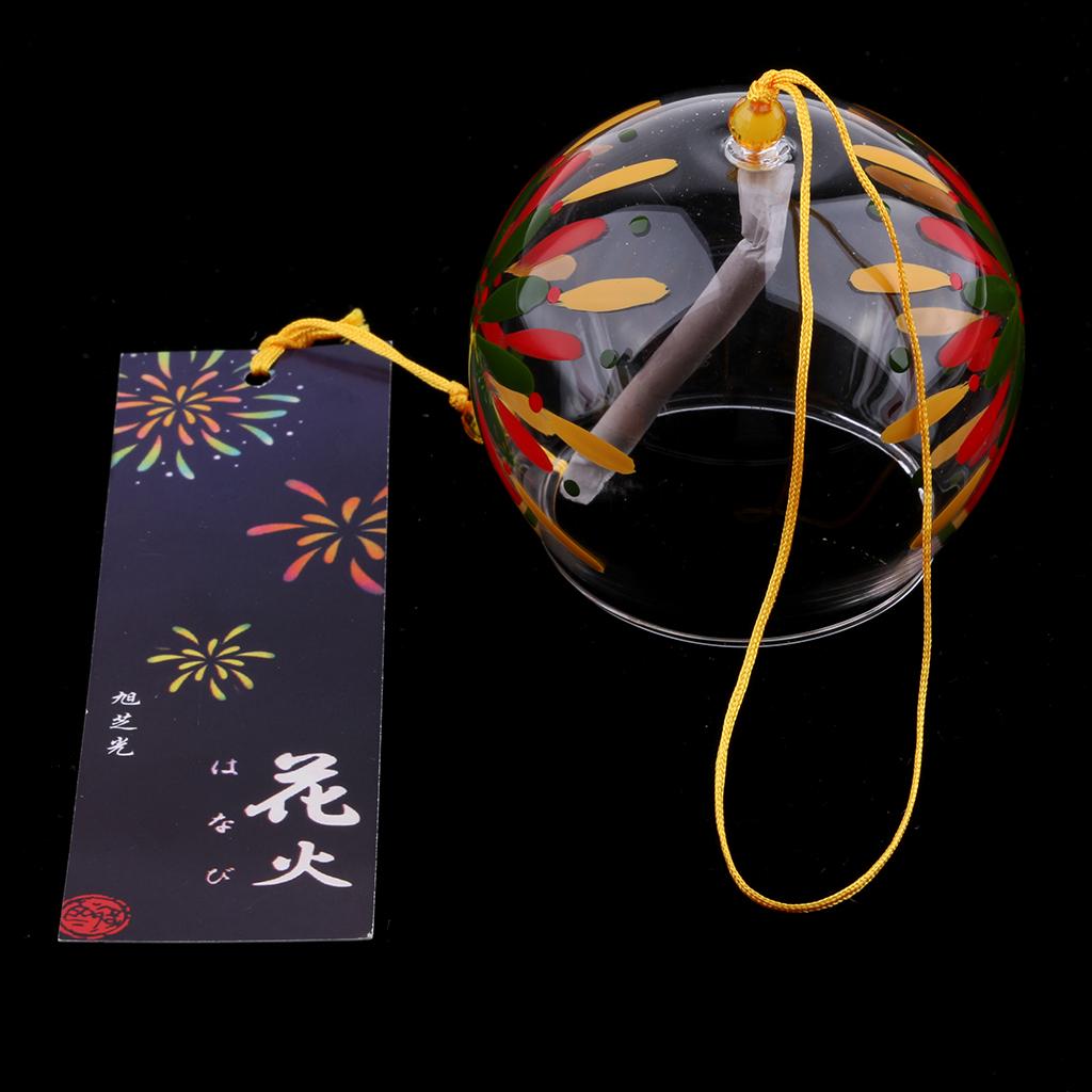 Japanese Style Glass Windchime Hanging Blessing Bells Home Wind Chimes 16