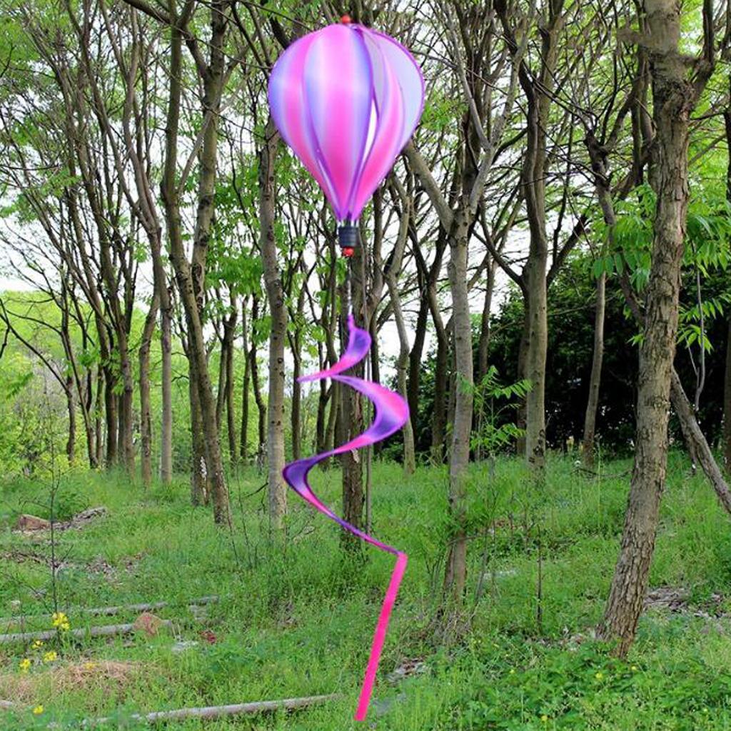 Heißluftballon Wind Spinner Streifen Garten Hof Dekor