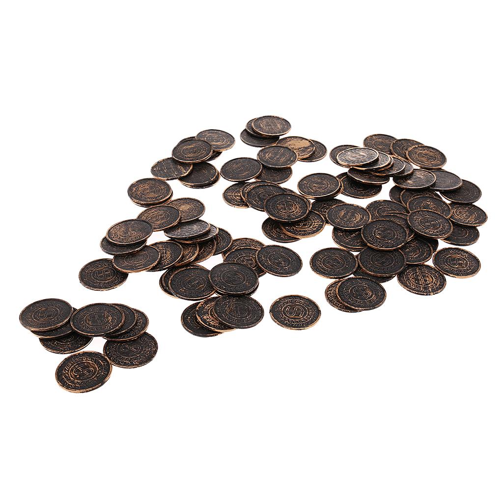 Plastic Treasure Coins Bronze Coins Toy for Kids Birthday Party Bag Fillers
