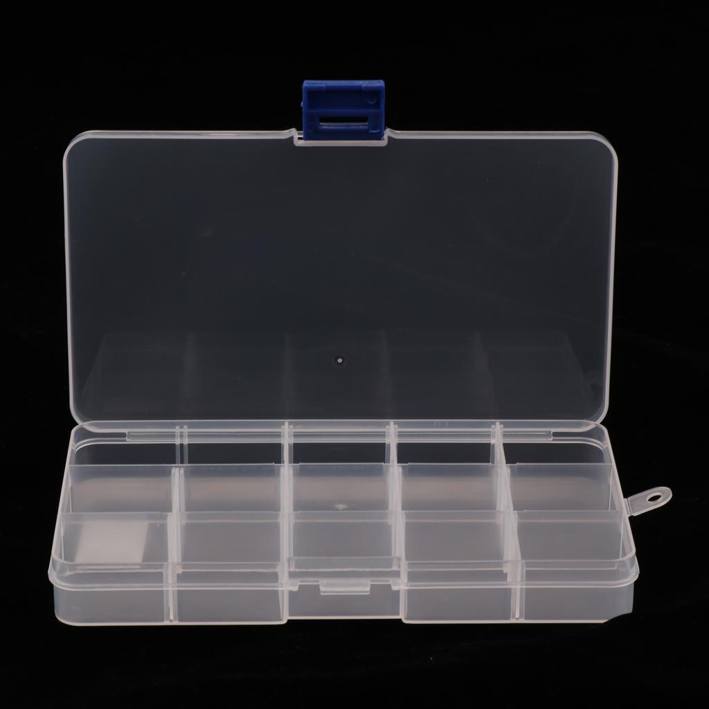2pcs Detachable 15 Slots Plastic Components Tool Storage Cases Boxes