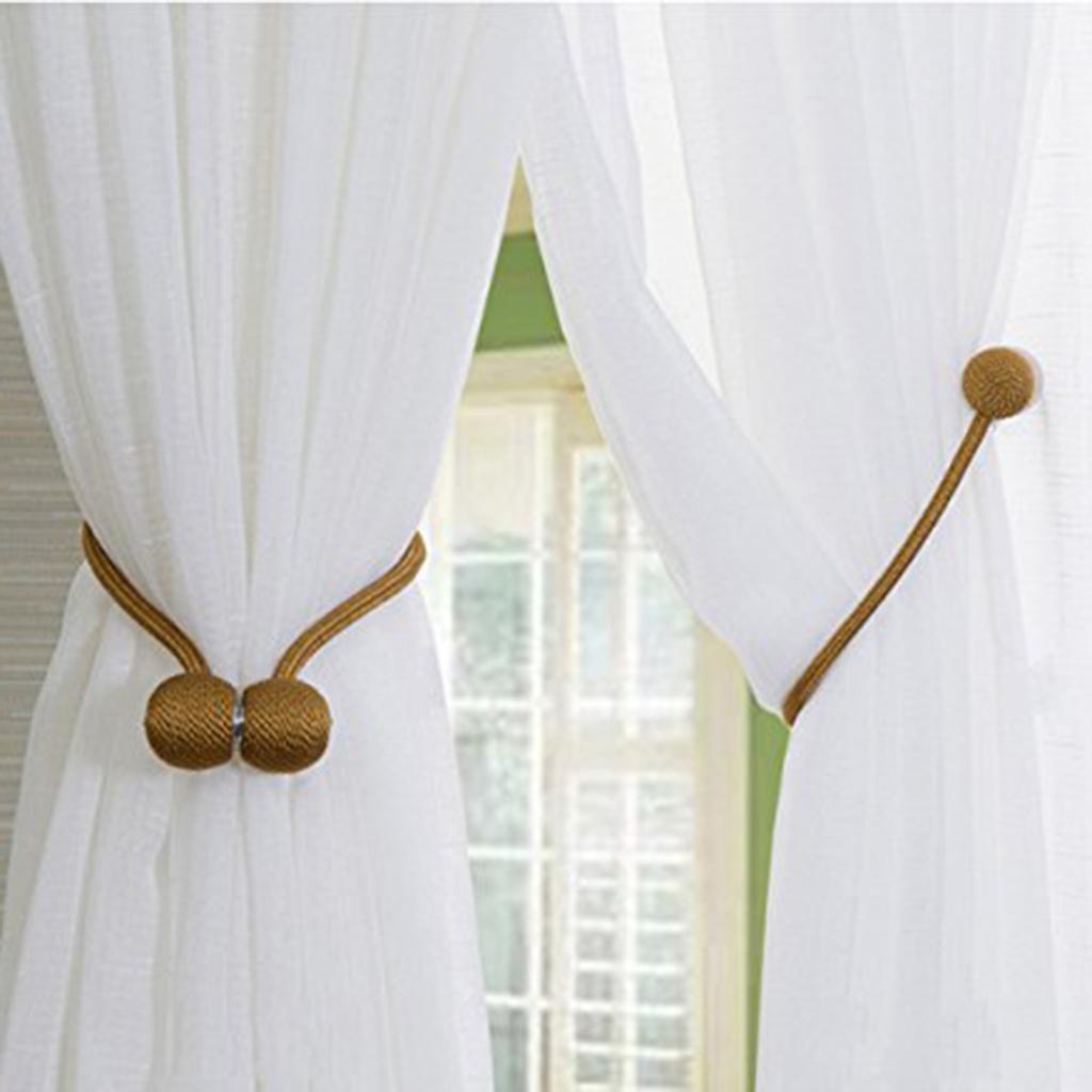 4x Magnetic Buckle Tieback Curtain Tie Back Window Treatment Hardware Ornament