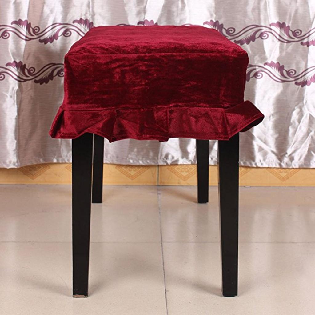 Pleuche Piano Stool Bench Cover Rectangle Seat Chair Dust Protective Sleeve PICK