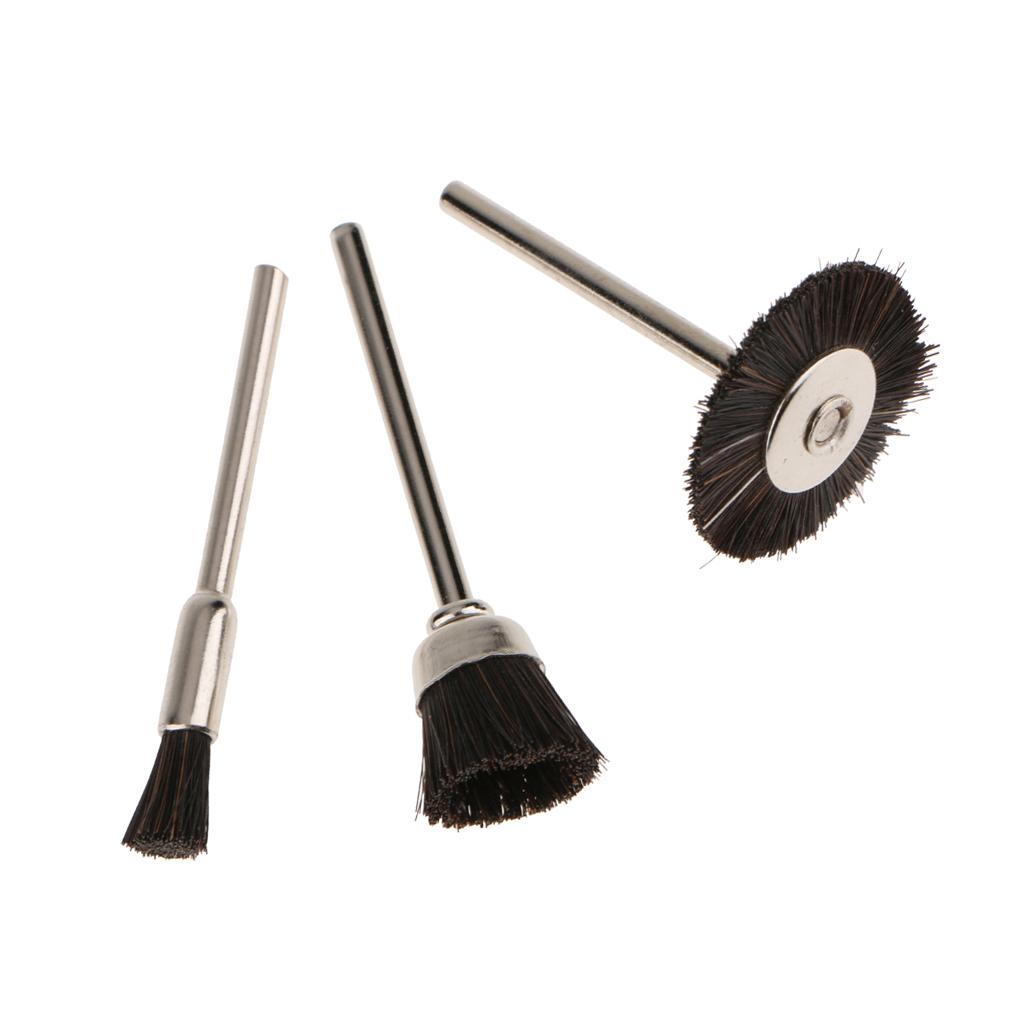 3 Pieces Polishing Brush Wheel Buffing Pad Mixed Brushes Accessory Kit