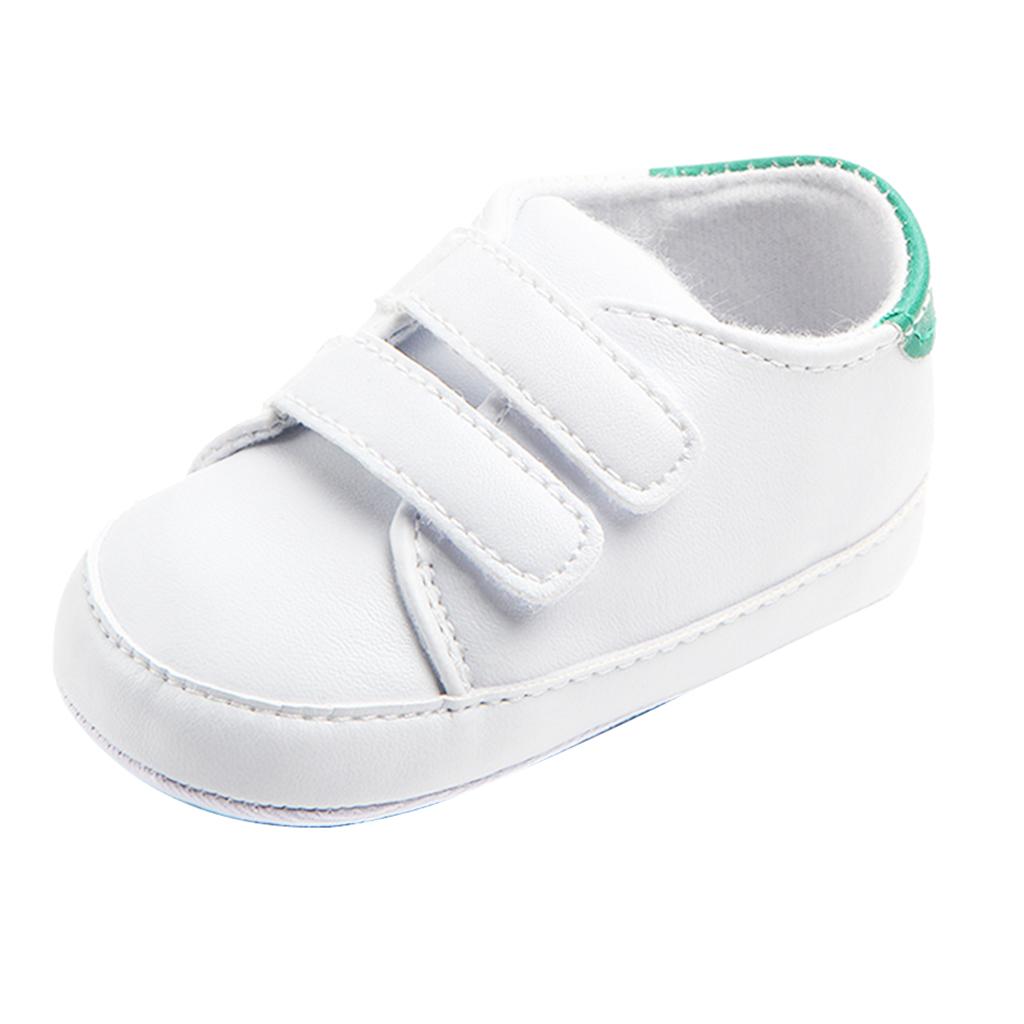 Soft Sole Anti-Slip Prewalker Toddler Crib Shoes Sneaker 0-6M Green