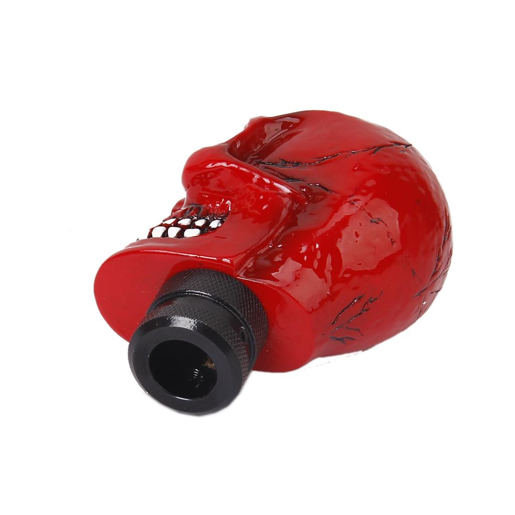 Red Aluminium Alloy Skull Universal Car Truck Manual Gear Shift Knob   