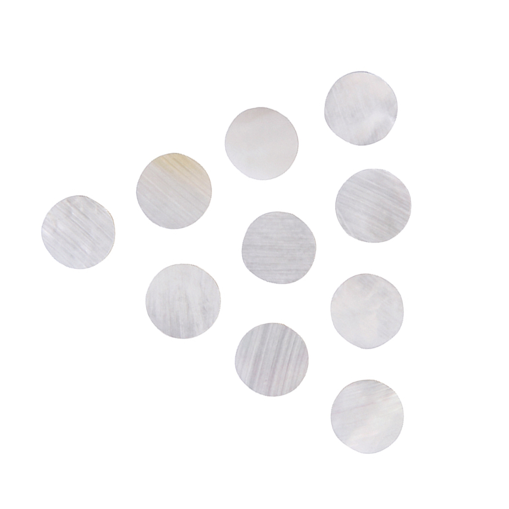 10pcs 6.2mm Mother of Pearl Dots for Guitar Fingerboard White