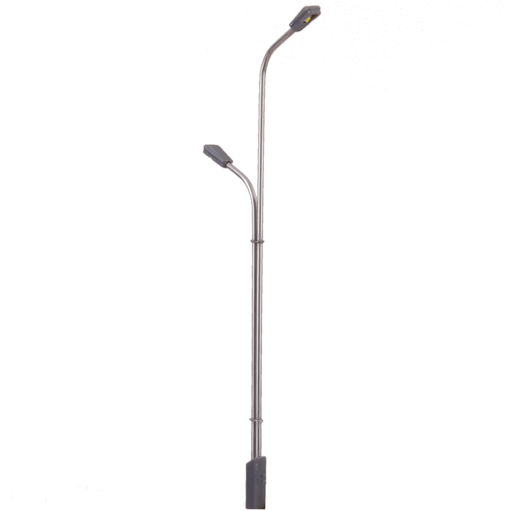 Model Street Lights LED Dual Lamppost 1:100 Scale 10pcs   