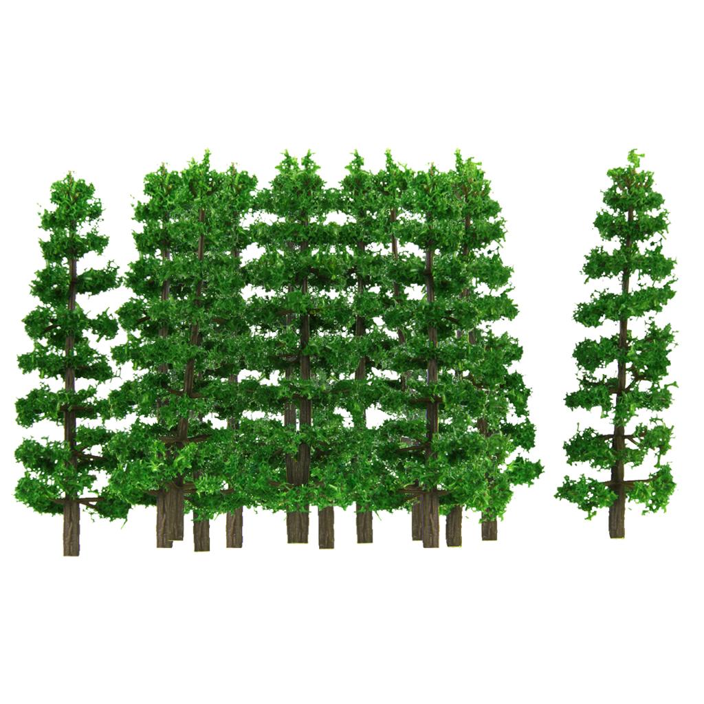 20PCS Plastic Fir Trees Model Train Scenery Landscape HO 1:100  