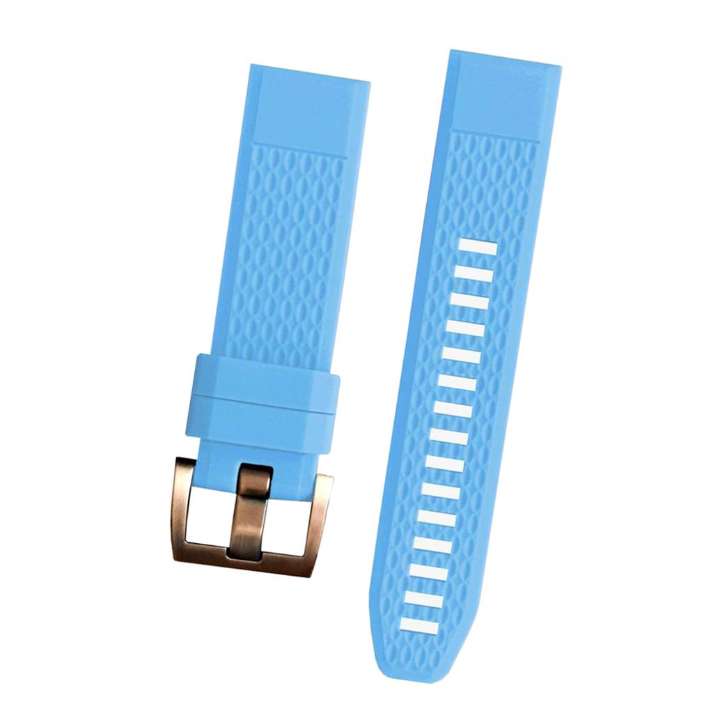 For Garmin fenix 5S Sports Replacement Silicone Wrist Watch Band Strap Blue