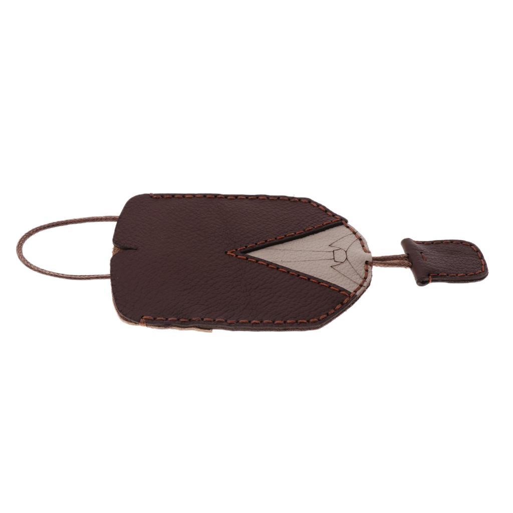 PU Leather Car Key Case Holder Button Shell Creative Suit Style Brown