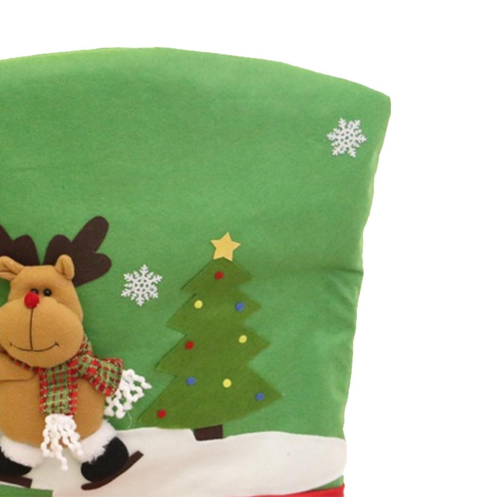 4 Pieces Christmas Chair Cover Holiday Party Xmas Dinner Seat Back Covers