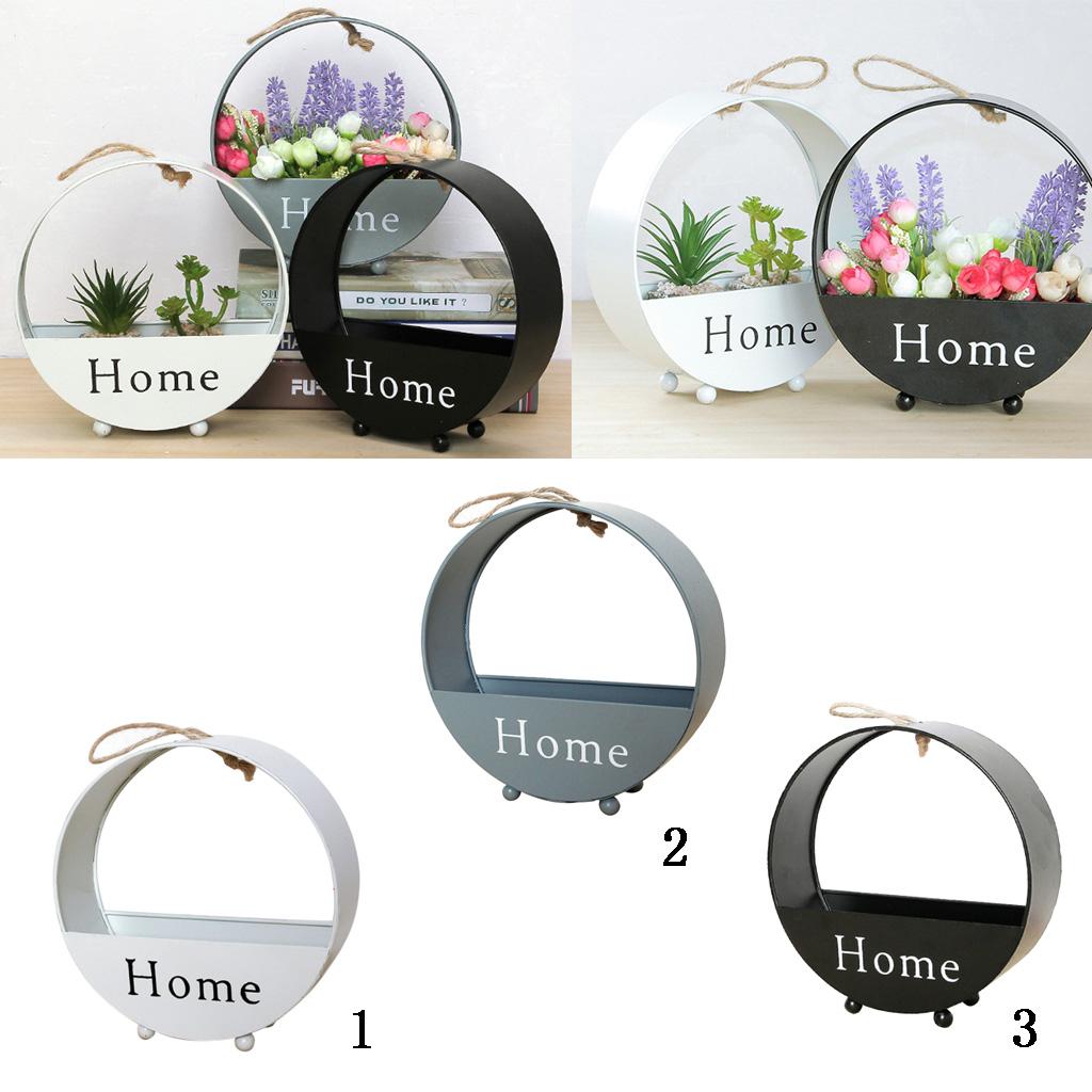 Wall Hanging Flower Basket Plant Pot Box for Home Balcony Decoration White