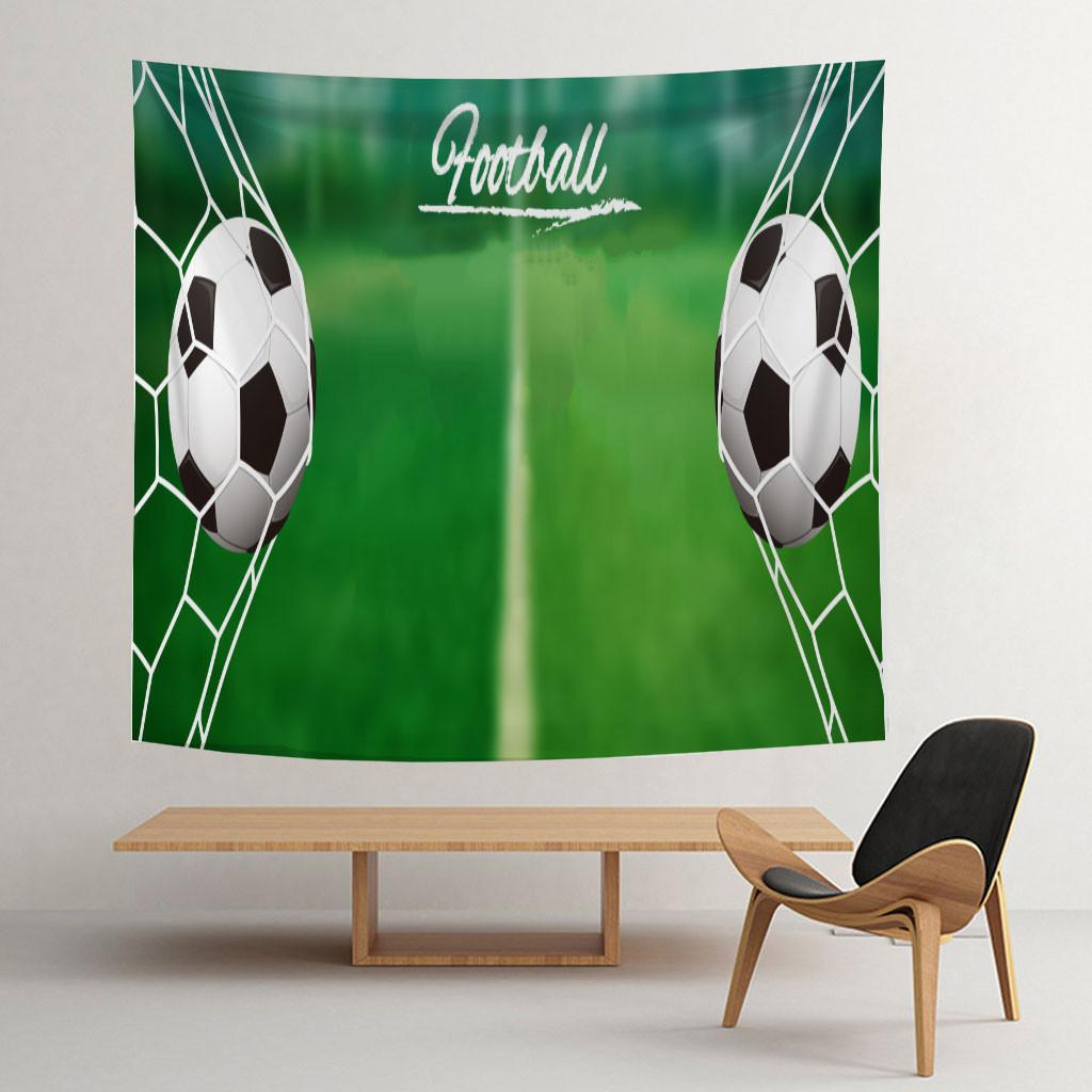 Flame Football Pattern Hanging Tapestry Wall Hanging Bedspread Decor #3