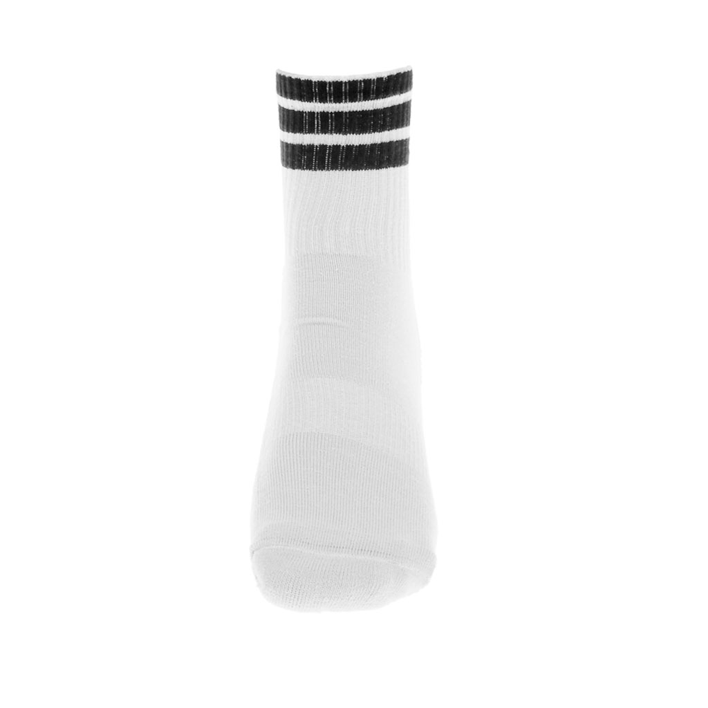 Stripe Sports Running Football Soccer Elasticity Short Socks White Black