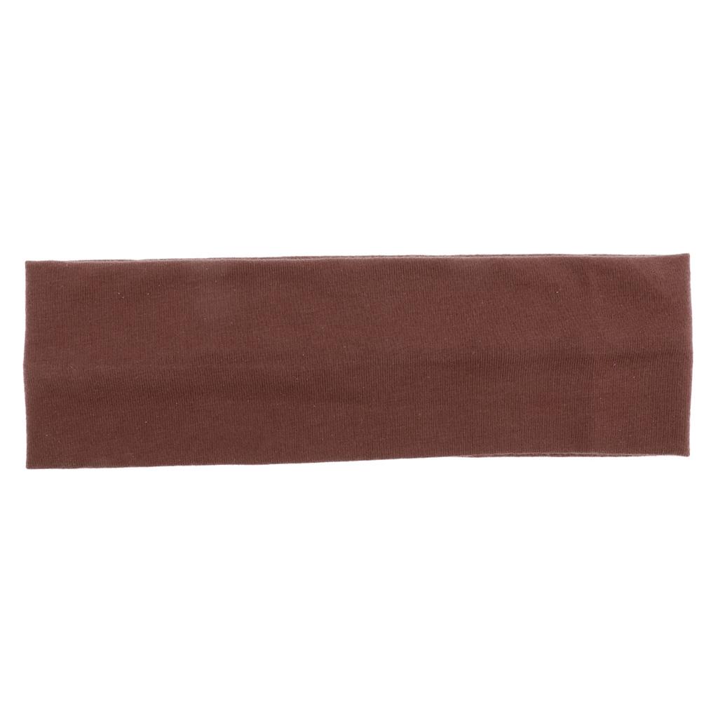 Sports Yoga Headband Sweatband Workout Stretch Headband Hair Band Brownness