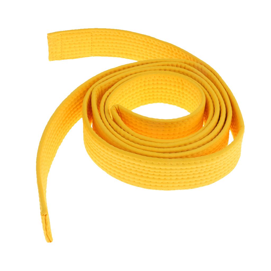 Cotton Felt Core Martial Arts Colored TKD Taekwondo Belt 220cm Yellow
