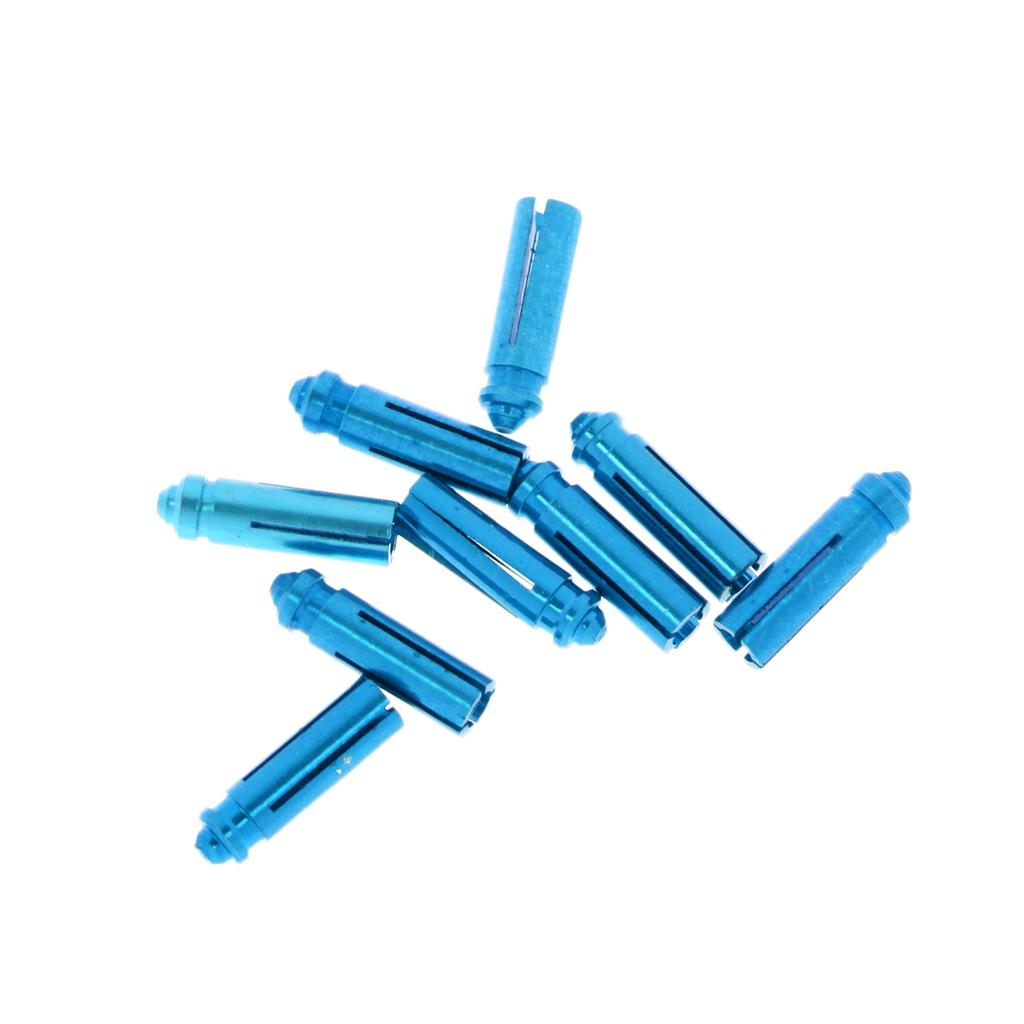 Set of 9 Pieces Anodised Aluminum Dart Flight Savers / Protectors Blue