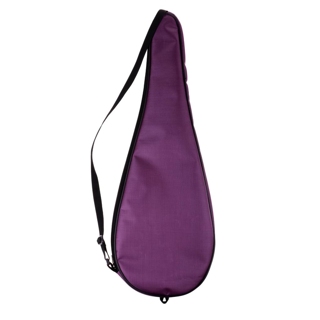 Waterproof Oxford Squash Racquet Cover Bag with Adjustable Strap Purple