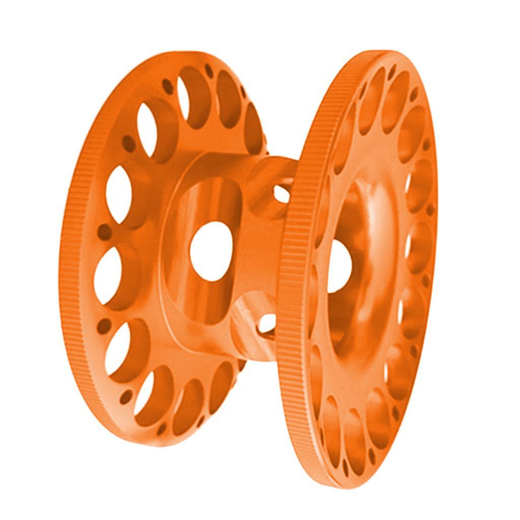 Lightweight Aluminum Alloy Scuba Diving Finger Reel Guide Line Spool Orange