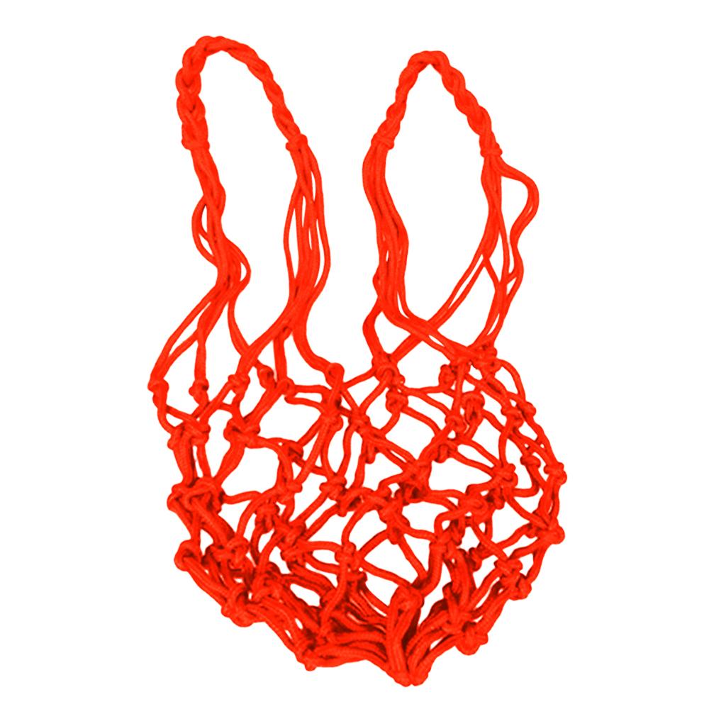 Mesh Sports Ball Bag Carrier for Volleyball Basketball Football Orange