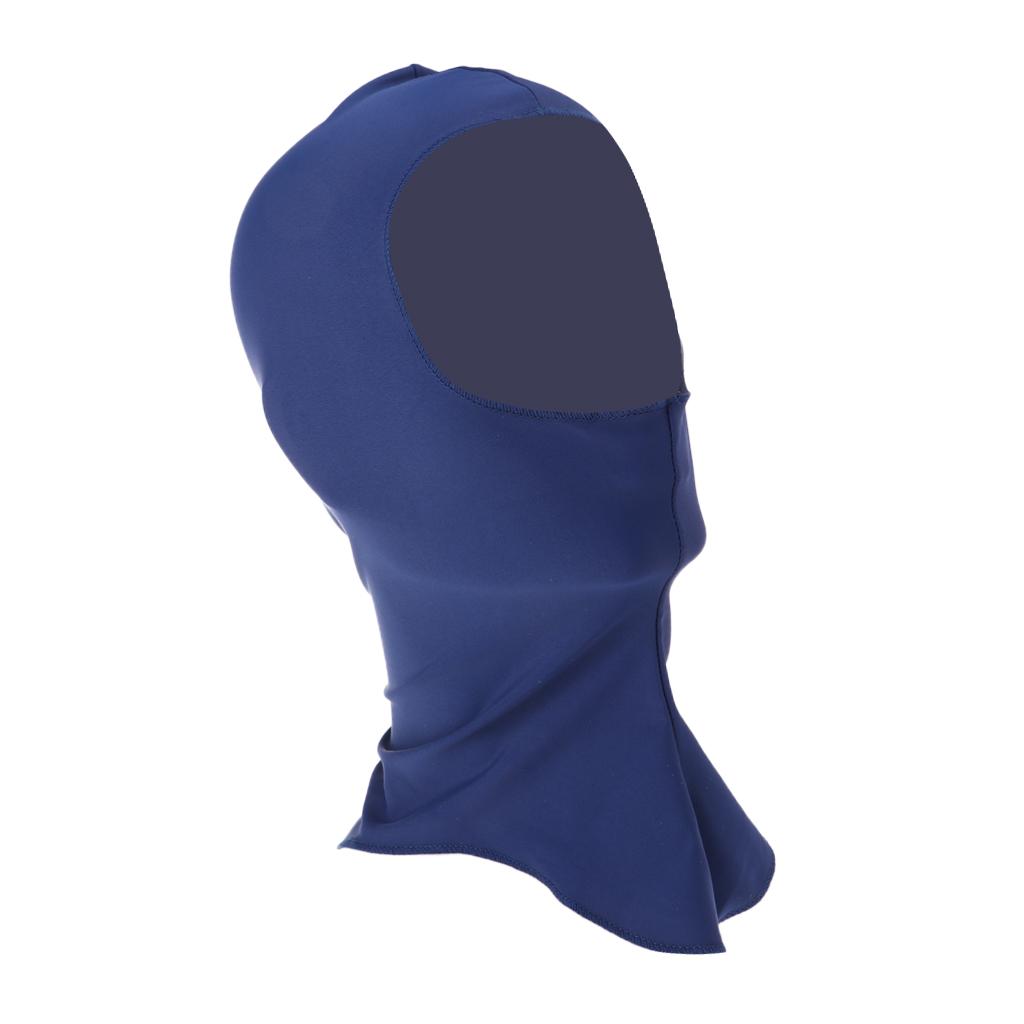 Pool Mask Head Sunblock UV Sun Protection Face Mask Swimming Cap Navy