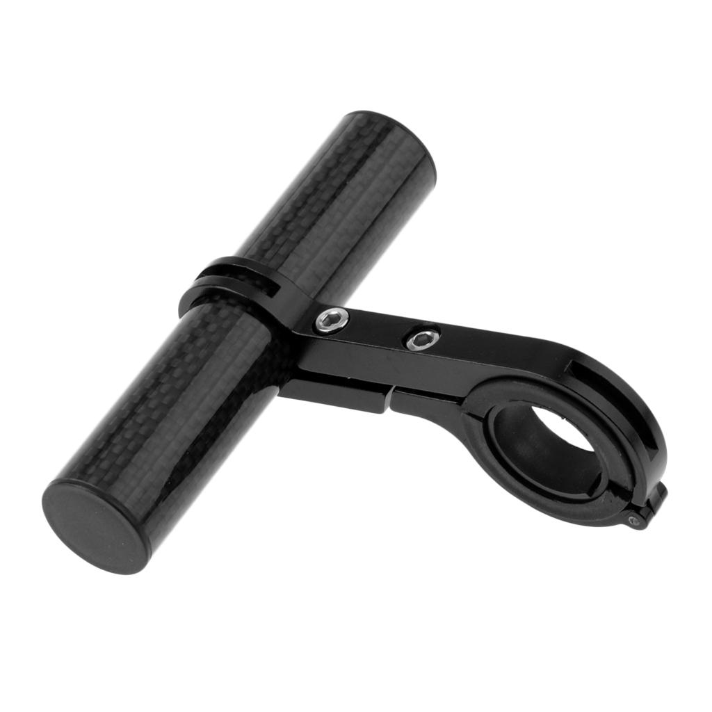 Carbon Bike Bicycle Handle Bar Extender Mount Lamp Bracket Holder 10cm Black