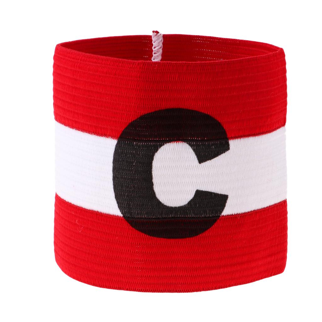 Football Soccer Sports Arm Adjustable Bands Captain Armband #1 red