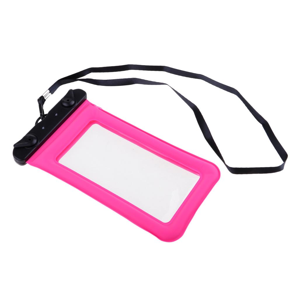 Waterproof Air Bag Floating Phone Case Dry Pouch Bag with Lanyard Pink