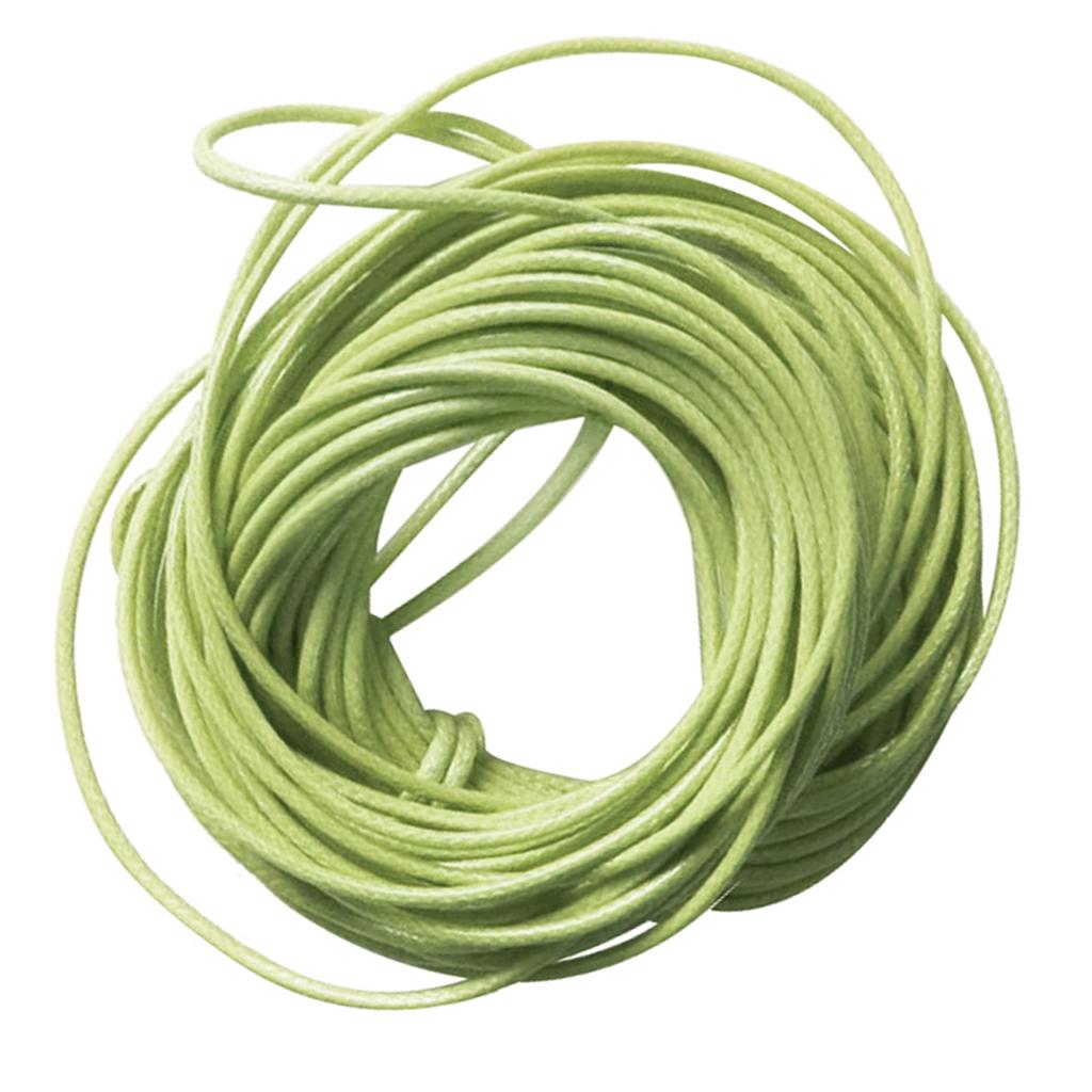 10m Waxed Nylon Thread Cord String Fit Weave Jewelry 1.5mm Light Green