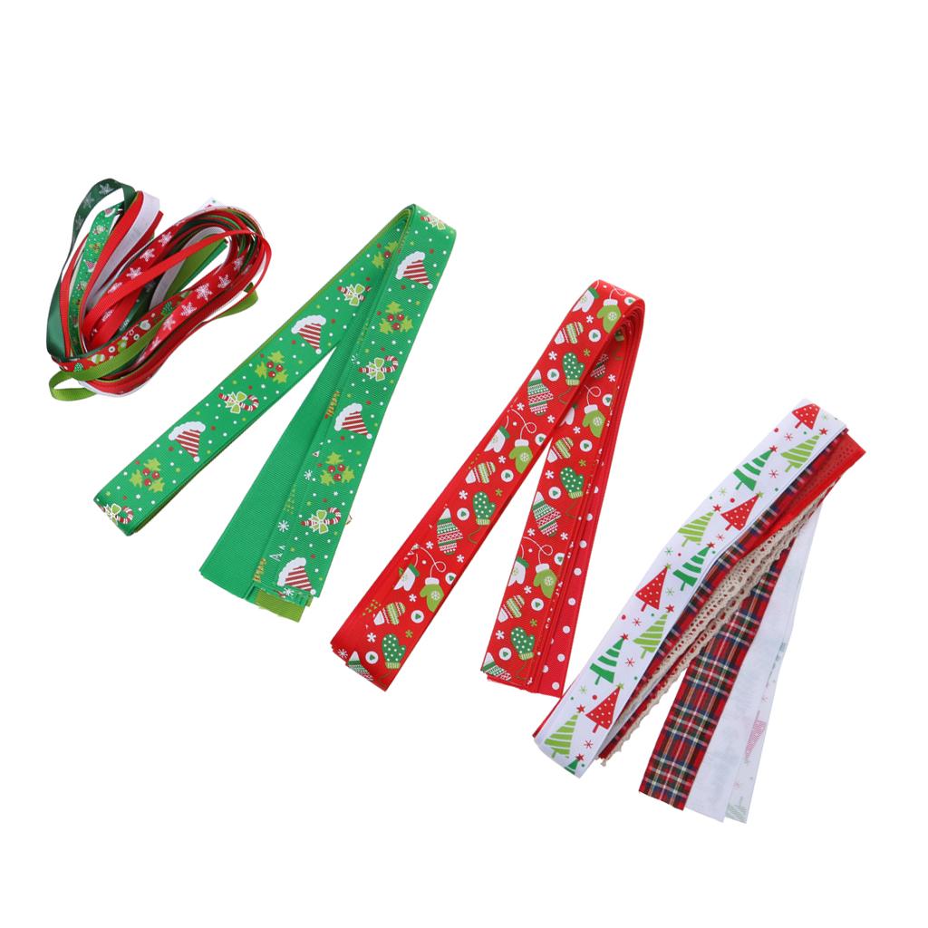 26pcs/Set Christmas Grosgrain Ribbon for Gift Wrapping/Hair Bow DIY 