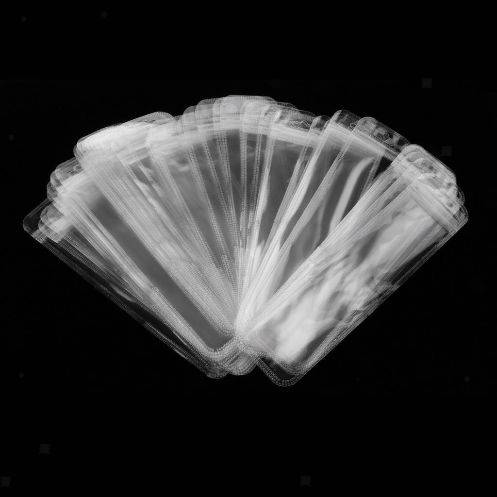 Blesiya 50x Clear Plastic Packaging Bag with Hole Electronic Accessory