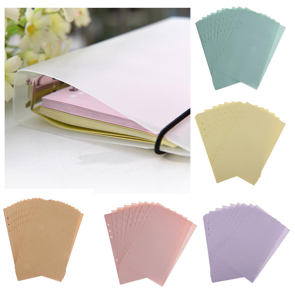 40 Sheets Notebook Planner Loose Leaf Ring Binding Refill Paper with 6 Hole