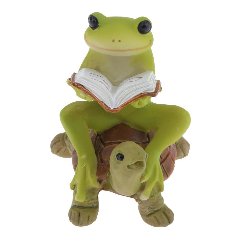 Cute Mini Frog Fairy Garden Ornament Miniature Landscape Plant Pot Dollhouse