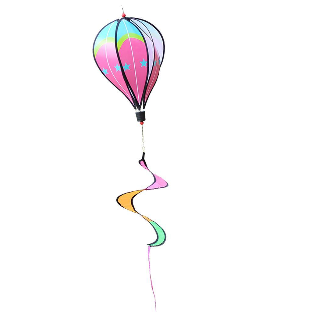 Heißluftballon Wind Spinner Streifen Garten Hof Dekor
