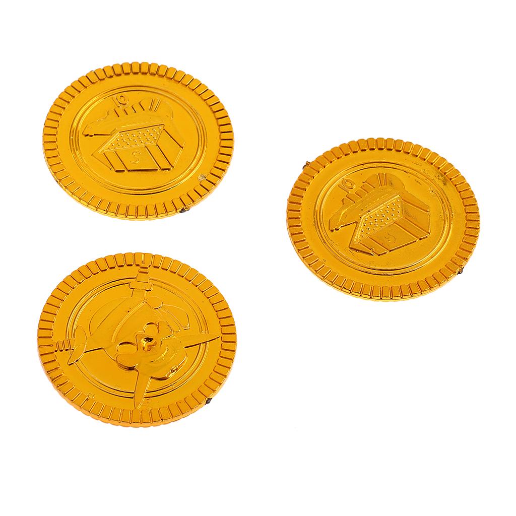 Plastic Treasure Coin Golden Pirate Money Toy for Kids Party Bag Filler Gift