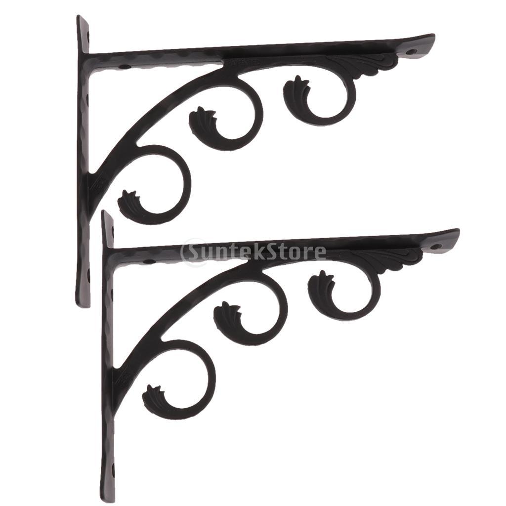 European Style L Shaped Wall Mounted Shelf Bracket Hanging Holder 15x12cm