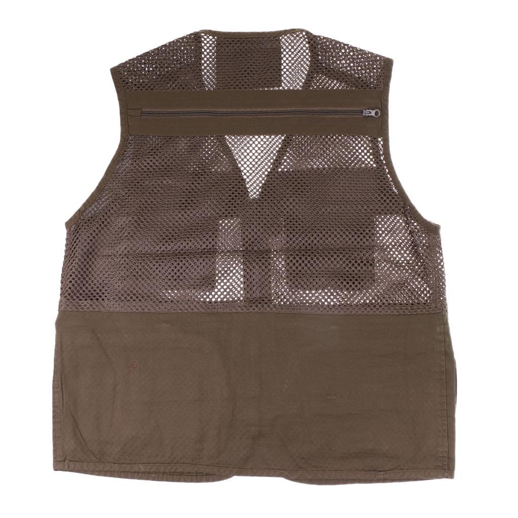 Quick Dry Fly Fishing Mesh Vest Multi-pocket Outdoor Sports Lightweight Vest 