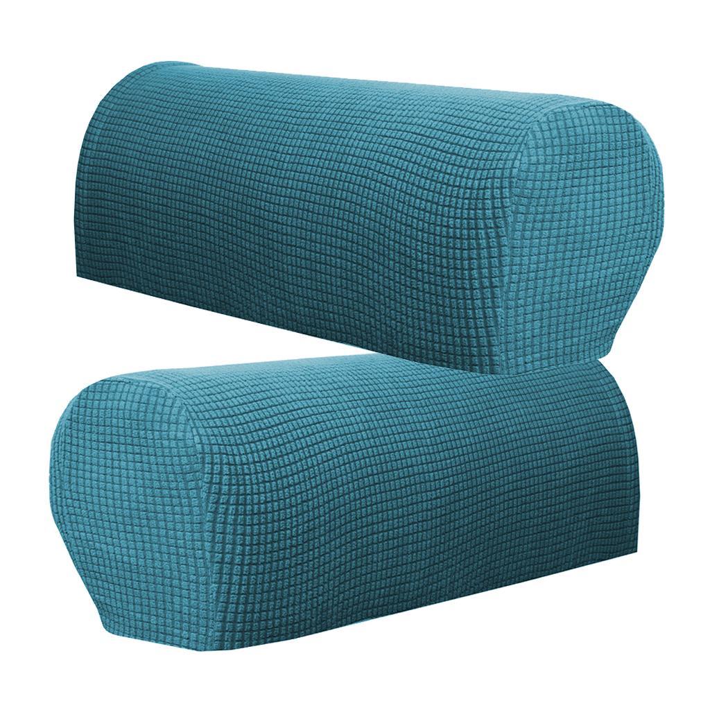 Set of 4 Flannel Armrest Covers Stretchy Set Chair or Sofa Arm Protectors