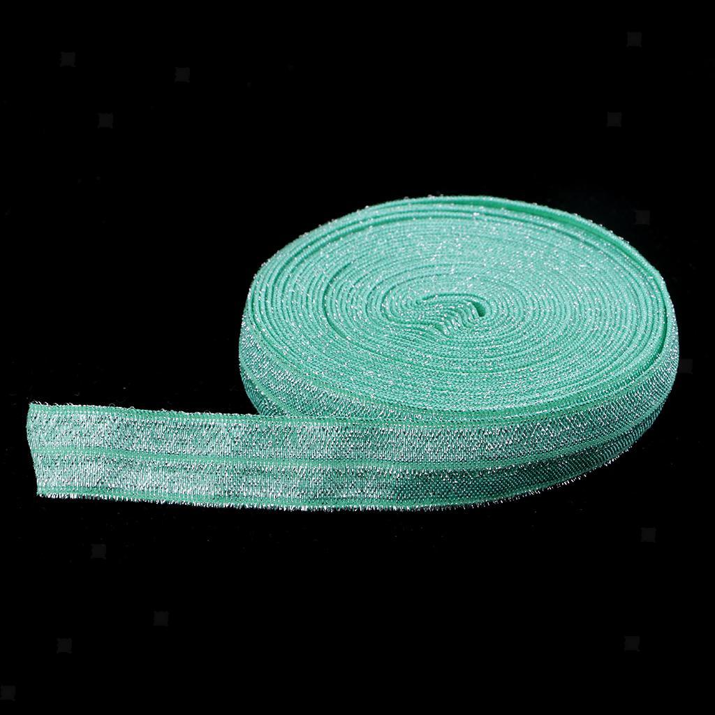 5 Meter Kurzwaren Gummiband Glitzer 15cm breit elastisch Glitzerndes