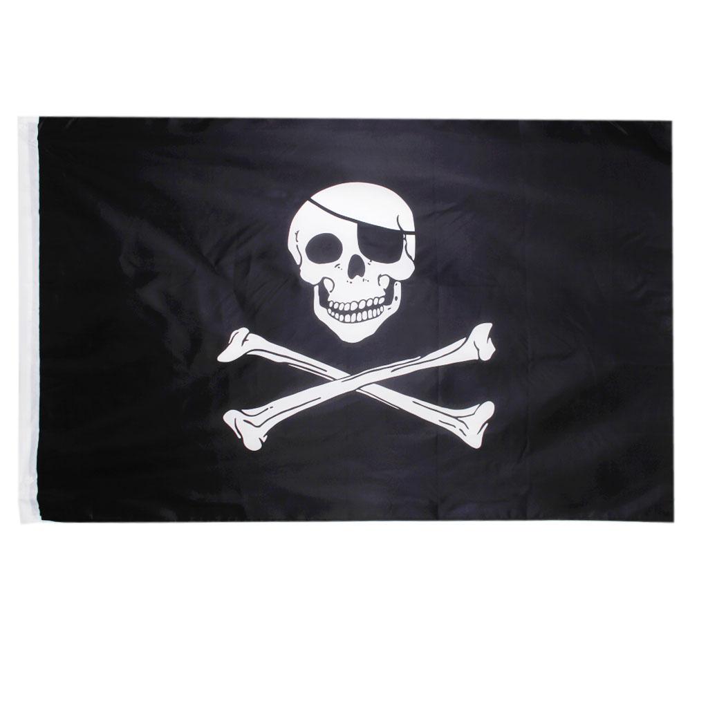 Skull and Crossbone Pirate Flag Jolly Roger Large Flag 150*90CM / 5*3FT