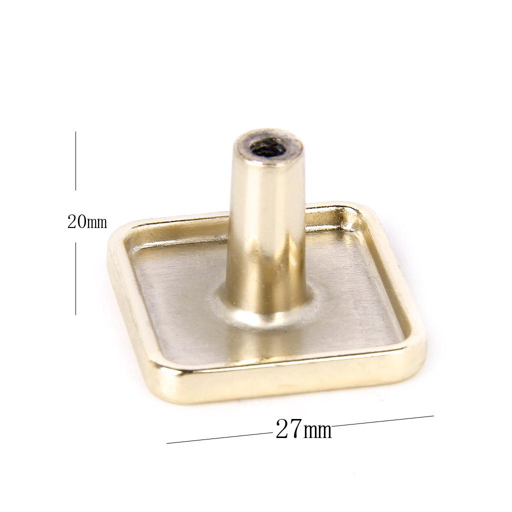 Zinc Alloy Rhinestone Square Drawer Cabinet Pull Handle Knob- Golden + White