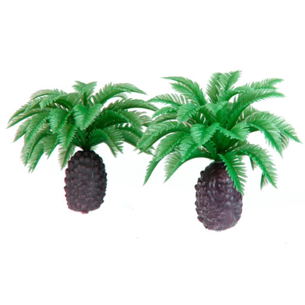 10pcs 2.4 inch Model Cycas Trees Layout Train Scale 1/100