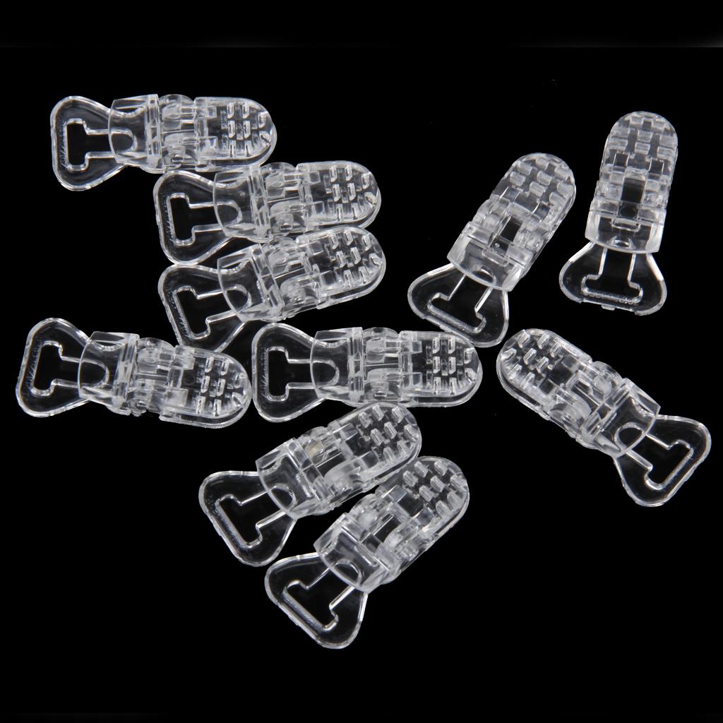 Universal ABS Clip-on Clamps Teeth Clip Nip for Cloth Toy File S 10PCS Clear