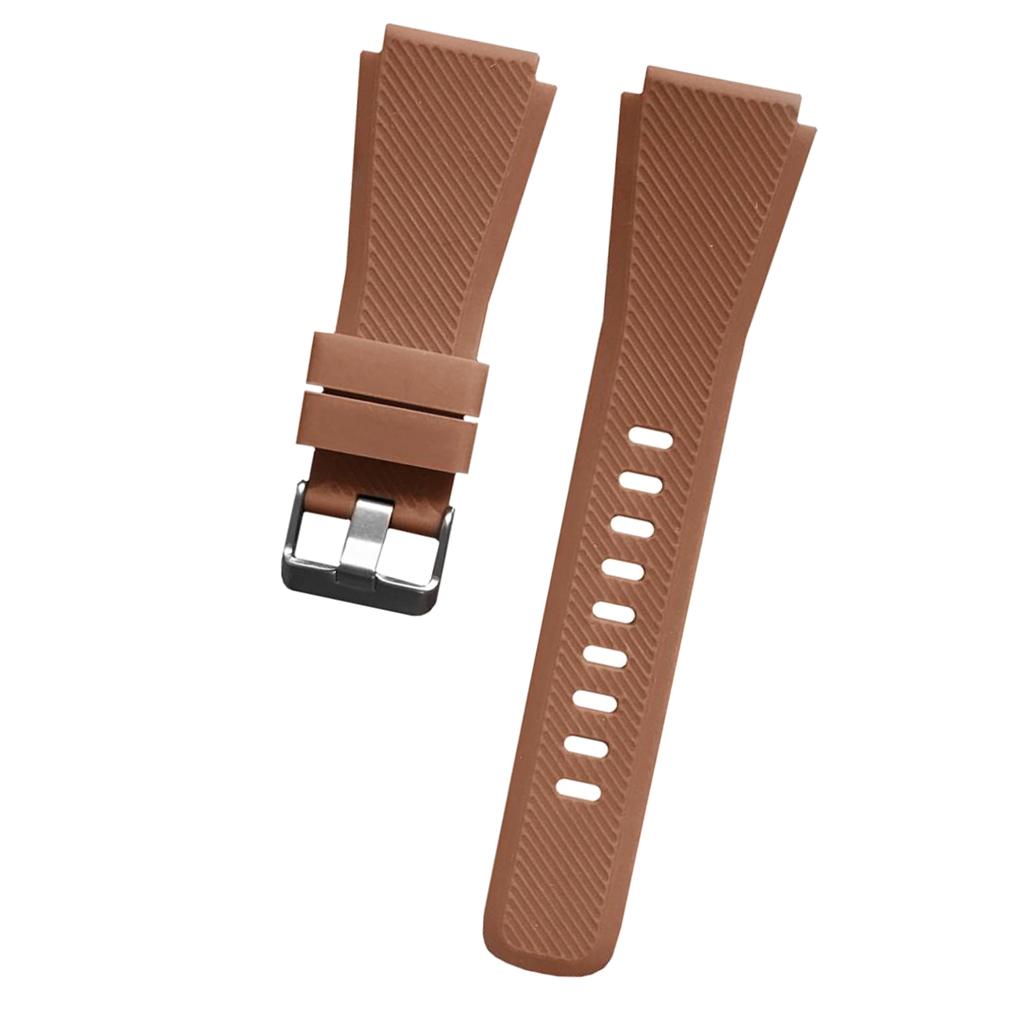 Replacement Silicone Band Strap For Samsung Gear S3 22mm Band coffee