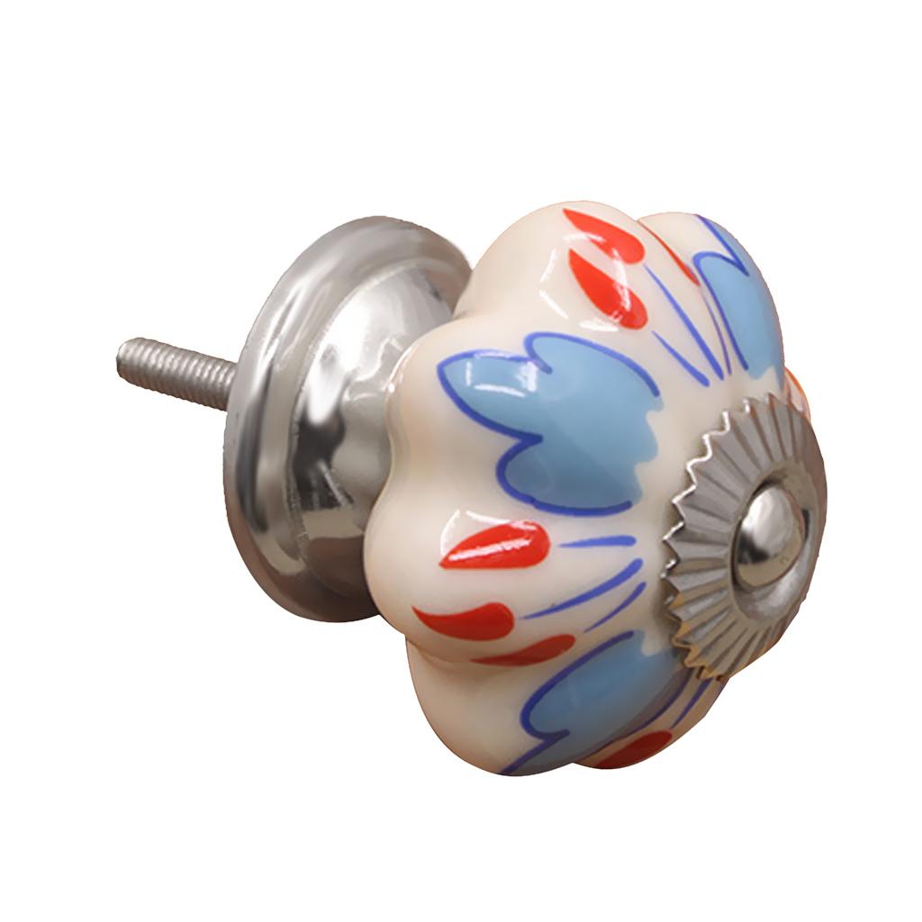 Classical Ceramic Furniture Knob Wardrobe Cabinet Drawer Pull Handle Chili A