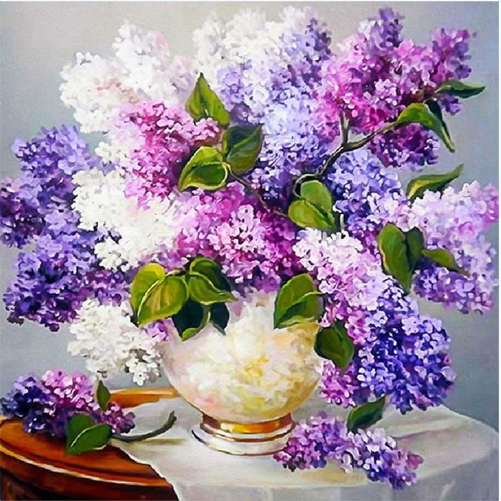 DIY 5D Diamond Embroidery Painting Cross Stitch Kit Oil painting Lavender