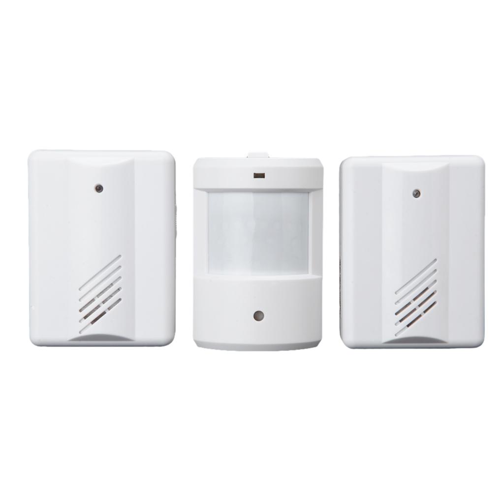 IR Wireless Door Bell Welcome Alarm Chime Motion Sensor Detective Entry Bell (2 Transmitter + 1 Receiver)
