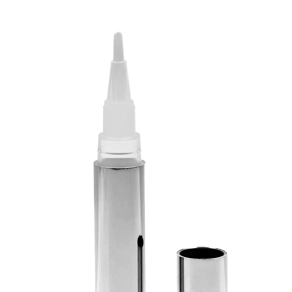 5ml Teeth Whitening Twist Pen Lip Gloss Nail Polish Tube Container Silver