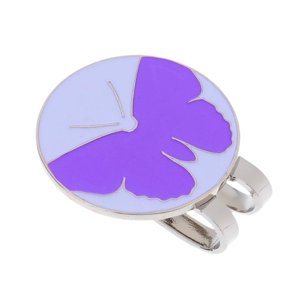 Golf Hat Clip with Detachable Magnetic Golf Ball Marker Purple